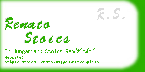 renato stoics business card